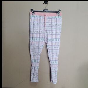 NOBO Pastel Patterned Reindeer Sleep Pants Size Large